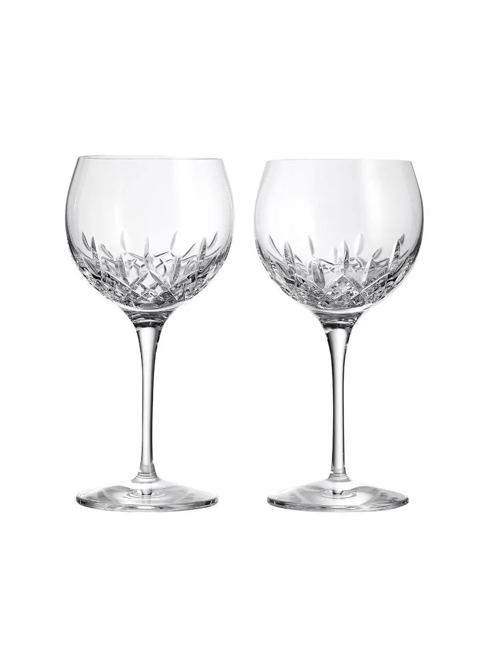 Waterford Crystal Lismore Essence Balloon Wine Glass Set of 2 Blarney